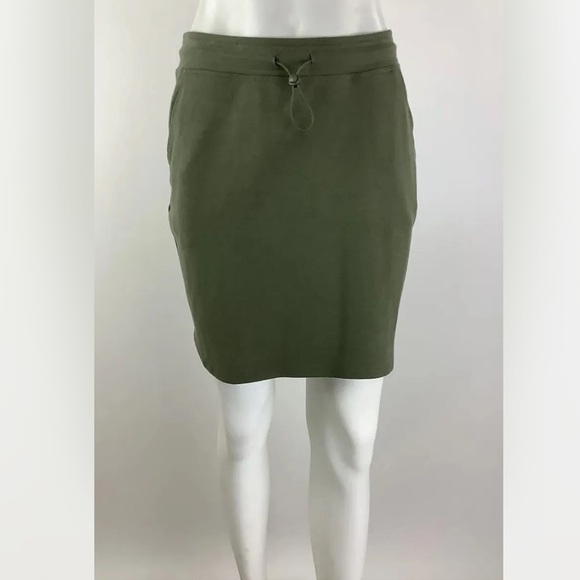 NWT Sundry For Evereve Sz 4 Sunday Pull On Jersey Skirt Green Cotton Modal - Picture 1 of 9